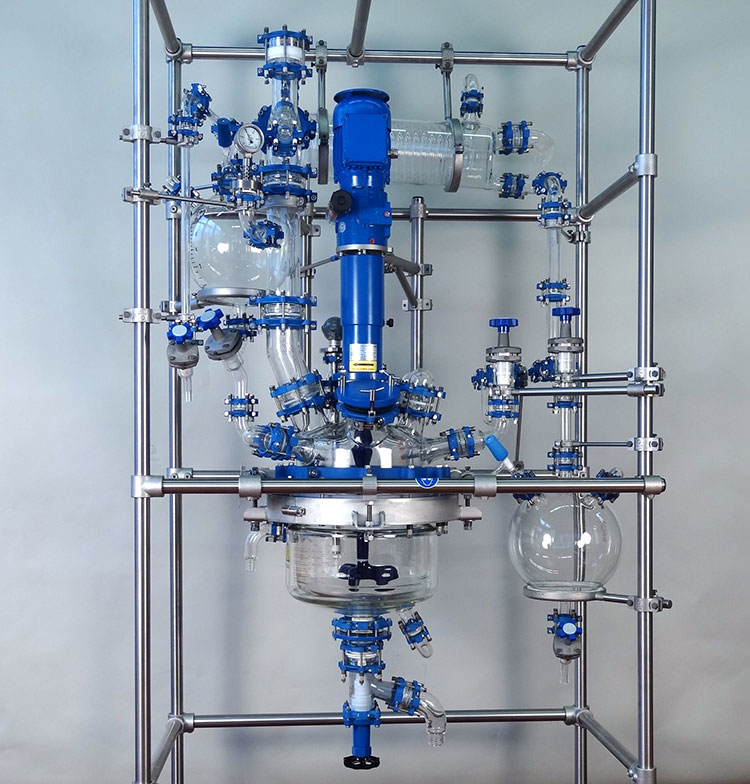 BR15 Basic 15 Litre Glass Jacketed Reactor with Distillation