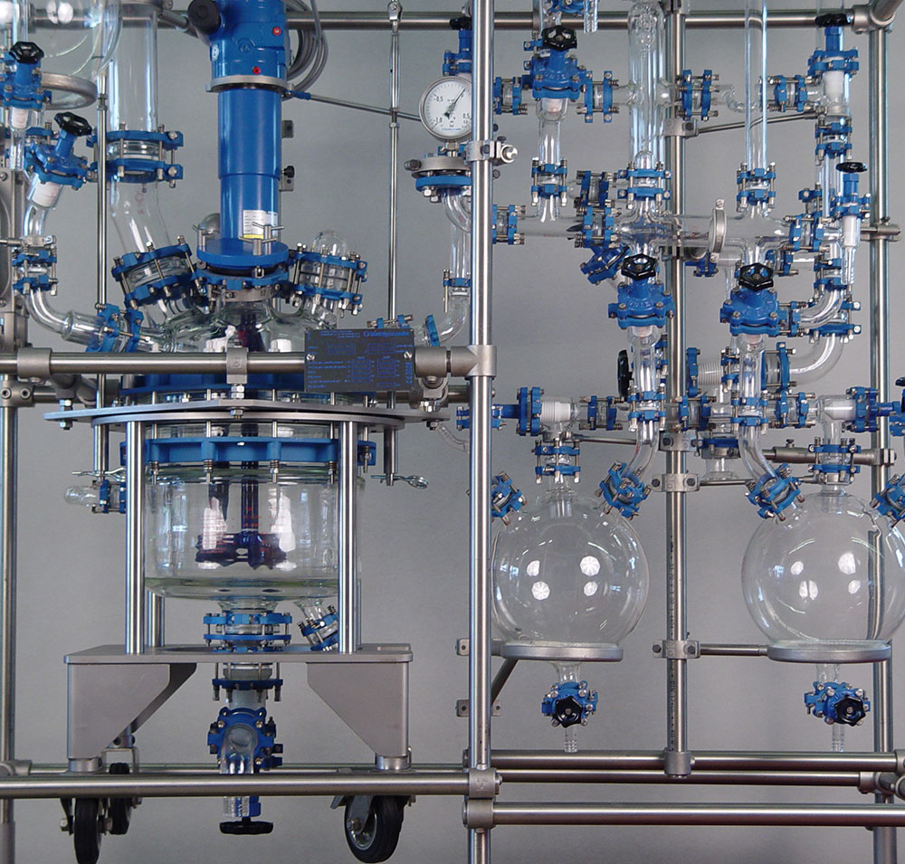 GR15 Glass Jacketed Reactor System with Distillation